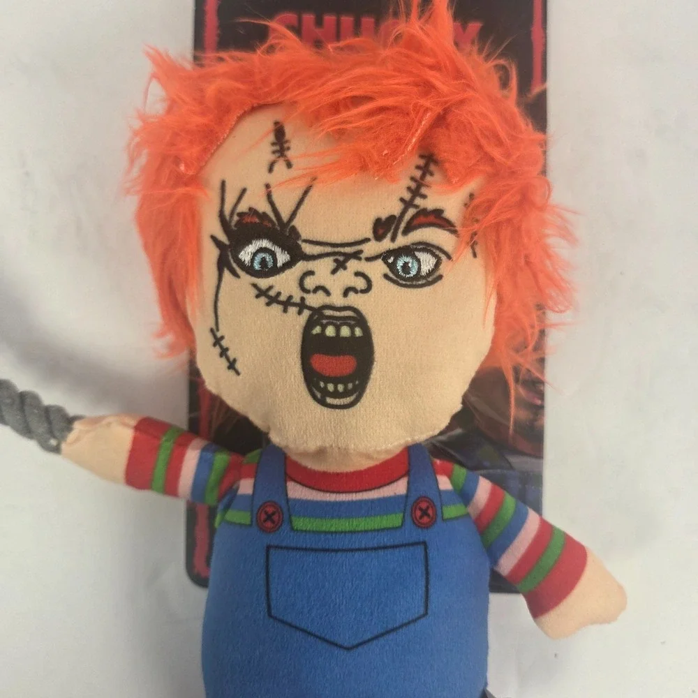 Chucky Rope Dog Toy Plush 9 Inch Squeaker Knife Halloween Horror New